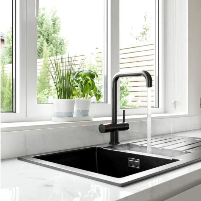 Prima+ Black Granite 1.5 Bowl Inset Kitchen Sink 3 Prima+ Black Granite 1.5 Bowl Inset Kitchen Sink - Image 3