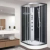 Vidalux Pure 1200 Hydro Massage Shower Cabin - 1200 X 800mm - Left Handed - Black Glass