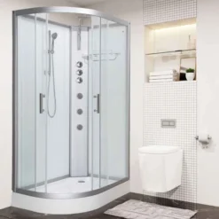 Vidalux Pure 1200 Hydro Massage Shower Cabin - 1200 X 800mm - Right Handed - White