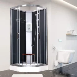 Vidalux Pure E 1000 Shower Cabin 1000 X 1000mm With Triton Electric Shower 29 Vidalux Pure E 1000 Shower Cabin 1000 X 1000mm With Triton Electric Shower -Roman Sales Pure E Black Standard