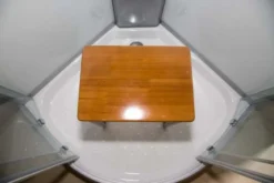 Vidalux Pure 1000 Hydro Massage Shower Cabin - 1000 X 1000mm - Crystal White -Roman Sales Pure shower stool 2 1