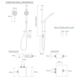 Aqualisa Q Exposed Digital Shower With Adjustable Shower Head - HP/COMBI -Roman Sales QTE.02.BT .HP tech