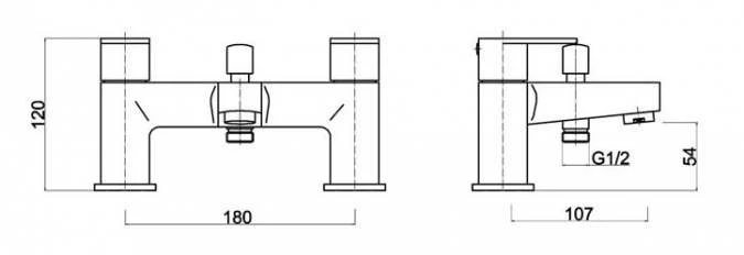 Ultra Ratio Bath Shower Mixer Tap - CLEARANCE 2 Ultra Ratio Bath Shower Mixer Tap - CLEARANCE - Image 2