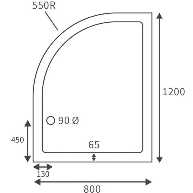 Deluxe 1200 X 800mm Left Hand Offset Quadrant Tray & Free Chrome Waste 3 Deluxe 1200 X 800mm Left Hand Offset Quadrant Tray & Free Chrome Waste - Image 3