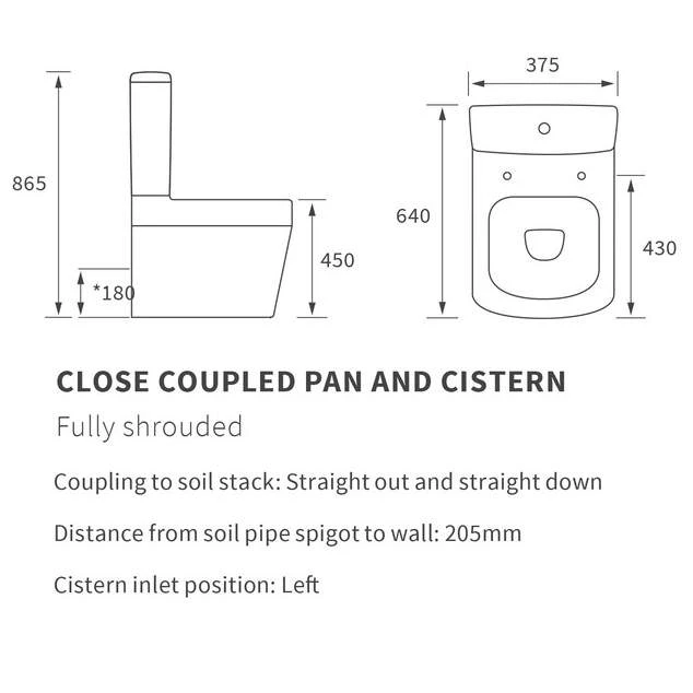 Ankam Rimless Closed Coupled Comfort Height Toilet & Soft Close Seat 6 Ankam Rimless Closed Coupled Comfort Height Toilet & Soft Close Seat - Image 6