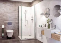 Roman Innov8 800mm Pivot Door For Corner Fitting With Optional Side Panel