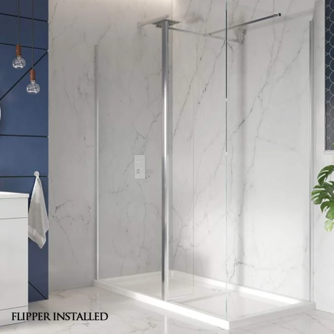 S8 Wetroom Shower Screen 1200mm - Chrome 2 S8 Wetroom Shower Screen 1200mm - Chrome - Image 2
