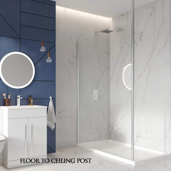 S8 Wetroom Shower Screen 1000mm - Chrome 3 S8 Wetroom Shower Screen 1000mm - Chrome - Image 3