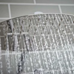 Polo Oval Dual Head Exposed Shower With Metal Fixed Head -Roman Sales SHOWER004 CLOSEUP2