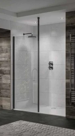 Sommer 500mm Black Wetroom Glass Panel 5 Sommer 500mm Black Wetroom Glass Panel -Roman Sales SOWBK40 main image 4