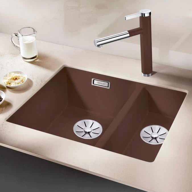 Blanco Subline 340/160 U Granite Kitchen Sink Left Hand - Coffee 2 Blanco Subline 340/160 U Granite Kitchen Sink Left Hand - Coffee - Image 2