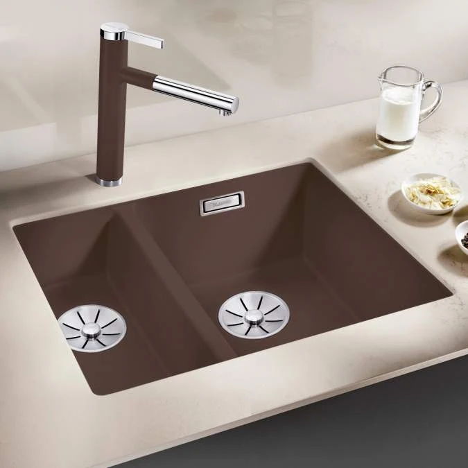 Blanco Subline 340/160 U Granite Kitchen Sink Right Hand - Coffee 2 Blanco Subline 340/160 U Granite Kitchen Sink Right Hand - Coffee - Image 2