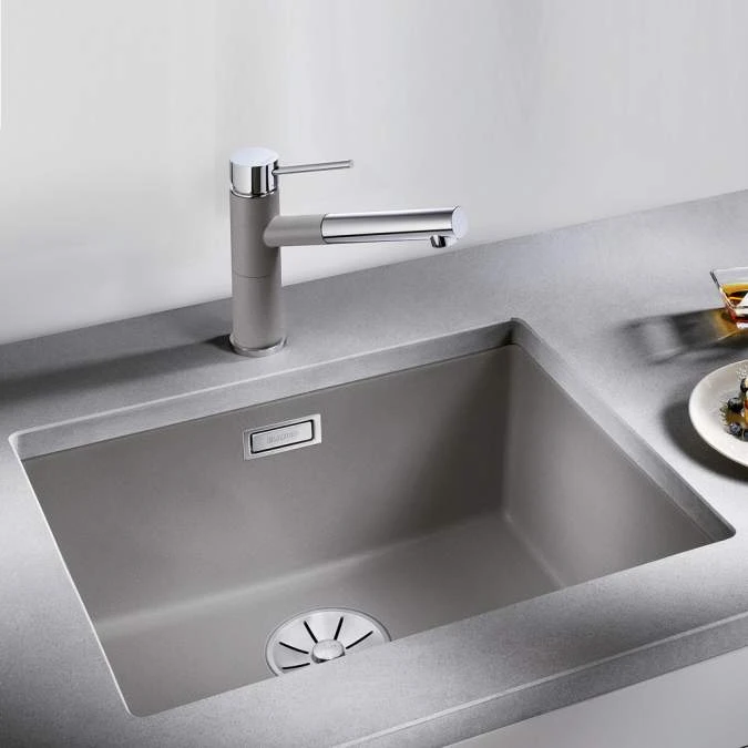 Blanco Subline 500 U Granite Kitchen Sink - Alumetallic 2 Blanco Subline 500 U Granite Kitchen Sink - Alumetallic - Image 2
