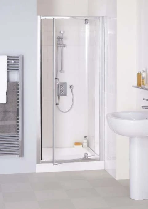 750mm White Semi-Frameless Pivot Shower Door, Lakes Classic Collection 1 750mm White Semi-Frameless Pivot Shower Door, Lakes Classic Collection