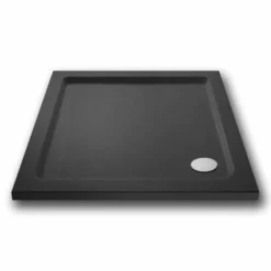 Nuie 800 X 800 Square Shower Tray Slate Grey - FREE Waste