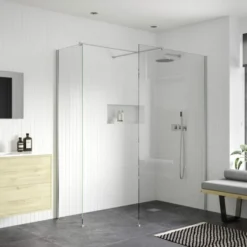 Supreme 1100mm Wetroom Panel & Support Bar 7 Supreme 1100mm Wetroom Panel & Support Bar -Roman Sales Supreme End Panel 6