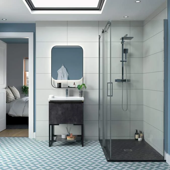 Supreme 1000mm Semi-Framed Sliding Door Shower Enclosure 1 Supreme 1000mm Semi-Framed Sliding Door Shower Enclosure