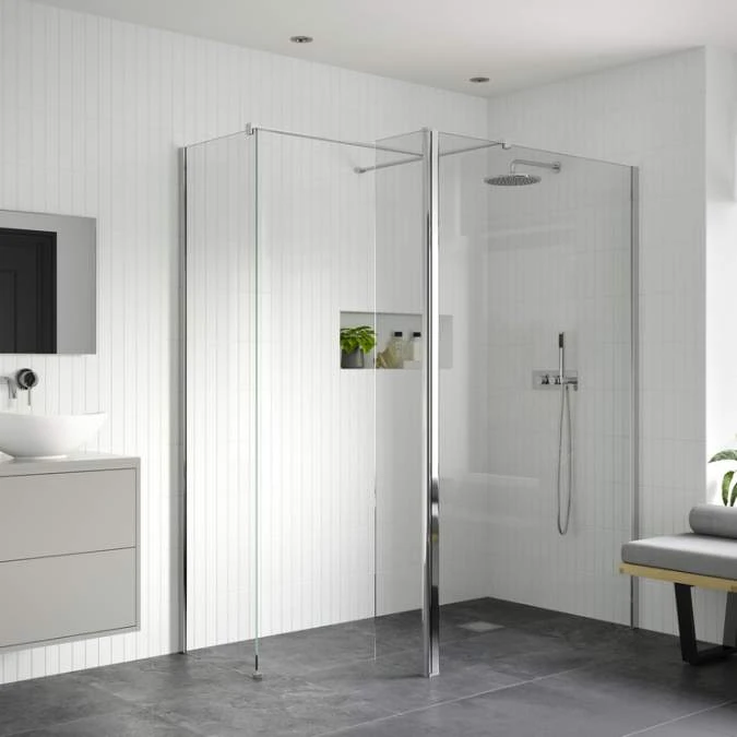 Supreme 900mm Wetroom Panel, Support Bar & 300mm Rotatable Panel 1 Supreme 900mm Wetroom Panel, Support Bar & 300mm Rotatable Panel