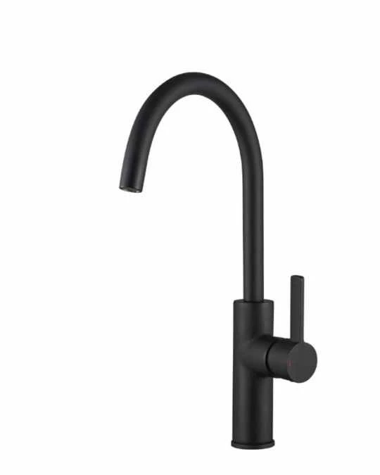 Francis Pegler Jeroni Swan 1 Handle Matt Black Kitchen Mixer Tap - Comap 1 Francis Pegler Jeroni Swan 1 Handle Matt Black Kitchen Mixer Tap - Comap