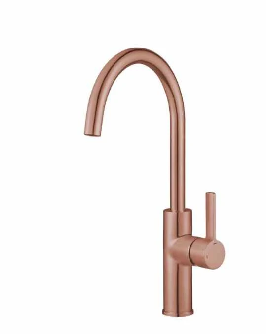 Jeroni Swan 1 Handle Copper Kitchen Mixer Tap - Francis Pegler Comap 1 Jeroni Swan 1 Handle Copper Kitchen Mixer Tap - Francis Pegler Comap