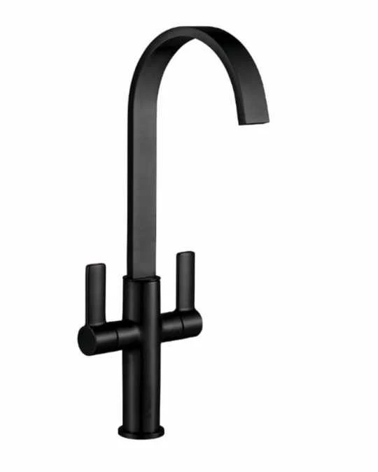 Jeroni Swept Matt Black Kitchen Mixer Tap - Francis Pegler Comap 1 Jeroni Swept Matt Black Kitchen Mixer Tap - Francis Pegler Comap