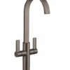 Jeroni Swept Gunmetal Kitchen Mixer Tap - Francis Pegler Comap