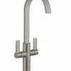 Jeroni Swept Brushed Nickel Kitchen Mixer Tap - Francis Pegler Comap