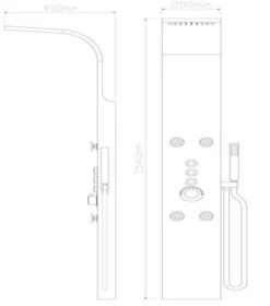 Synergy Eiffel Mirror Shower Tower 5 Synergy Eiffel Mirror Shower Tower -Roman Sales Synergy Eiffel Tower Shower spec