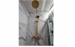 Signature Ripley Brushed Brass Round Thermostatic Dual Head Shower Set 15 Signature Ripley Brushed Brass Round Thermostatic Dual Head Shower Set -Roman Sales UKB SHW002BB SHW002BRS