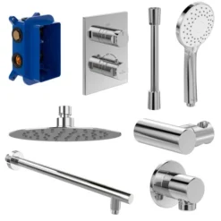 Villeroy & Boch Complete Concealed Shower Set Round Chrome -Roman Sales VBSSPACK1