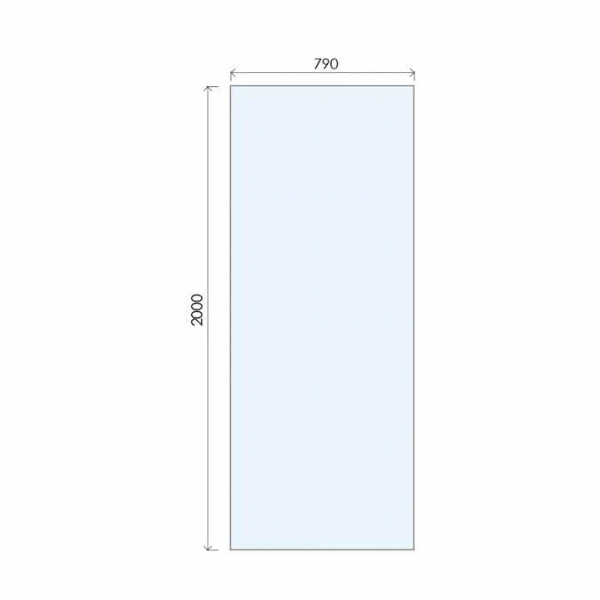 Abacus 8mm Wetroom Shower Screen Glass 790mm 2 Abacus 8mm Wetroom Shower Screen Glass 790mm - Image 2