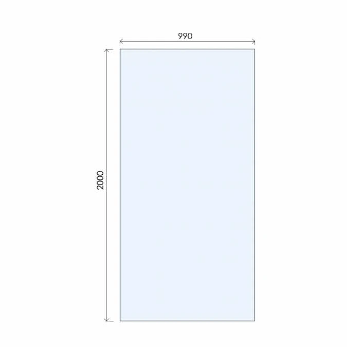 Abacus 8mm Wetroom Shower Screen Glass 990mm 3 Abacus 8mm Wetroom Shower Screen Glass 990mm - Image 3