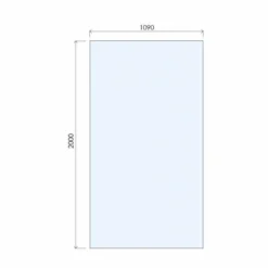 Abacus 8mm Wetroom Shower Screen Glass 1090mm 5 Abacus 8mm Wetroom Shower Screen Glass 1090mm -Roman Sales VEGX 00 0855 TECH 1090