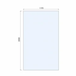 Abacus 8mm Wetroom Shower Screen Glass 1190mm 5 Abacus 8mm Wetroom Shower Screen Glass 1190mm -Roman Sales VEGX 00 0860 TECH