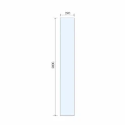 Abacus 10mm Glass Panel For Wetrooms - 290mm 5 Abacus 10mm Glass Panel For Wetrooms - 290mm -Roman Sales VEGX 00 1005 TECH rd