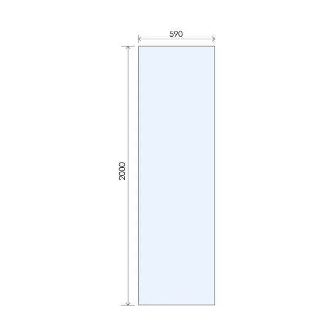 Abacus 10mm Glass Panel For Wetrooms - 590mm 2 Abacus 10mm Glass Panel For Wetrooms - 590mm - Image 2
