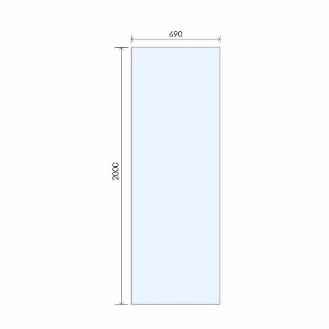 Abacus 10mm Glass Panels For Wetrooms - 690mm 2 Abacus 10mm Glass Panels For Wetrooms - 690mm - Image 2