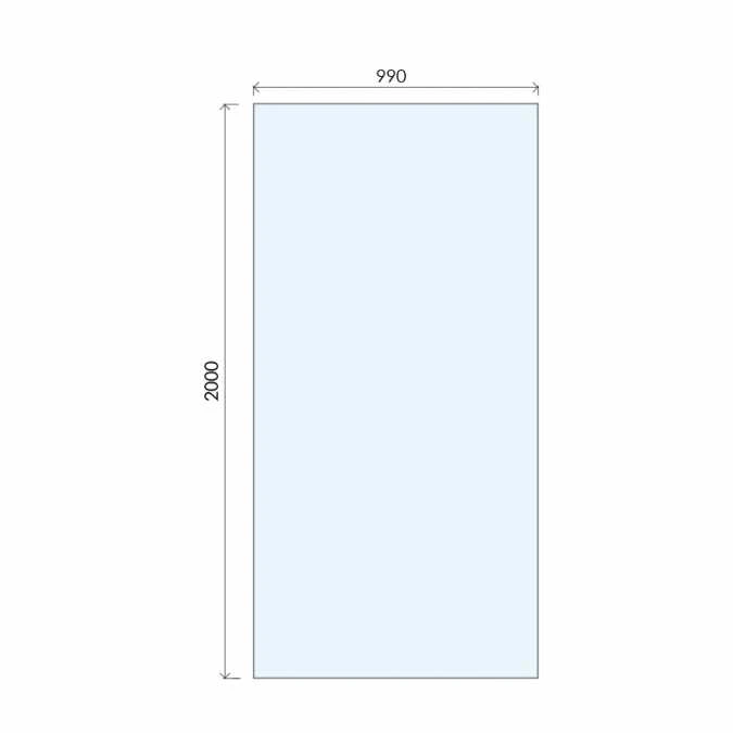 Abacus 10mm Glass Panels For Wetrooms - 990mm 2 Abacus 10mm Glass Panels For Wetrooms - 990mm - Image 2