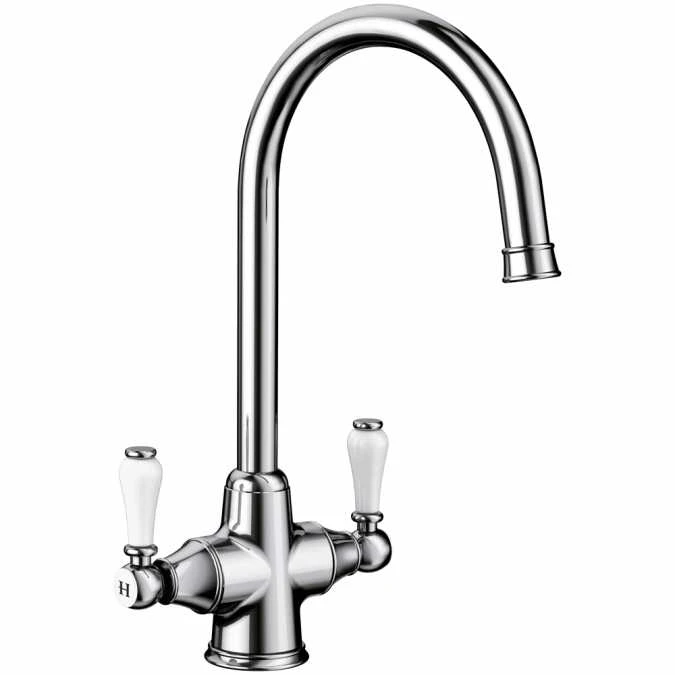 Blanco Vicus Twin Lever Chrome Kitchen Tap - 524284 1 Blanco Vicus Twin Lever Chrome Kitchen Tap - 524284
