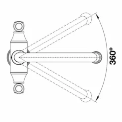 Blanco Vicus Twin Lever Chrome Kitchen Tap - 524284 9 Blanco Vicus Twin Lever Chrome Kitchen Tap - 524284 -Roman Sales VICUS TWIN LEVER SWIVEL RANGE