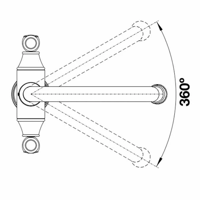 Blanco Vicus Twin Lever Chrome Kitchen Tap - 524284 5 Blanco Vicus Twin Lever Chrome Kitchen Tap - 524284 - Image 5