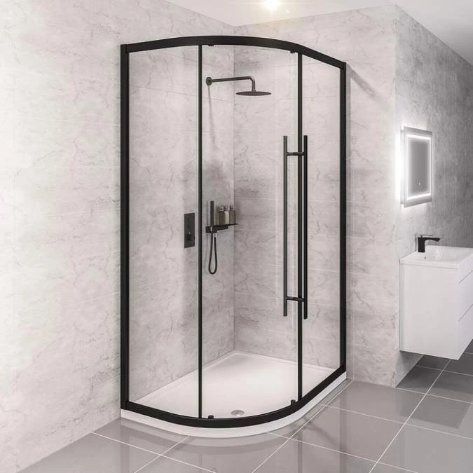 Vantage 2000 Matt Black Offset Quadrant Shower Enclosure 1200 X 800 1 Vantage 2000 Matt Black Offset Quadrant Shower Enclosure 1200 X 800