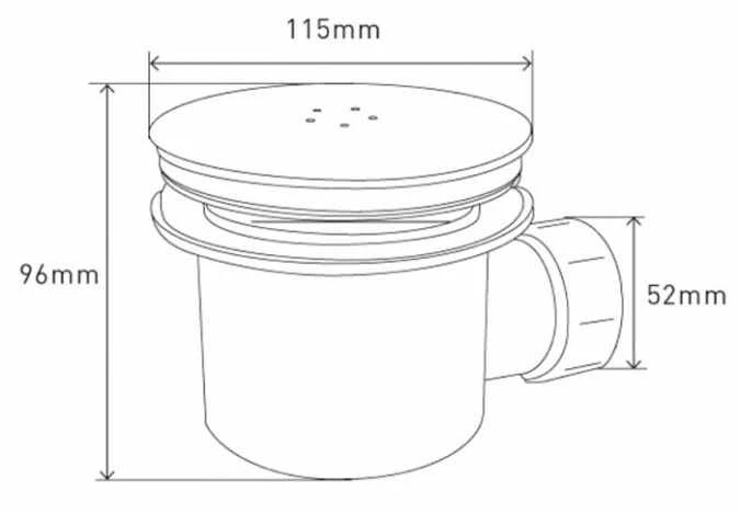 CLEARANCE MX 90mm Chrome Hi-Flow Shower Waste 2 CLEARANCE MX 90mm Chrome Hi-Flow Shower Waste - Image 2