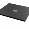 MX Minerals 1000 X 1000mm Jet Black Slate Effect Square Shower Tray