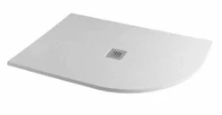 MX Minerals 1200 X 800 RH Ice White Slate Effect Offset Quadrant Shower Tray