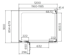 Aquadart Inline 1200 X 900mm 2 Sided Hinge Door Shower Enclosure With Side Panel 5 Aquadart Inline 1200 X 900mm 2 Sided Hinge Door Shower Enclosure With Side Panel -Roman Sales aq1021