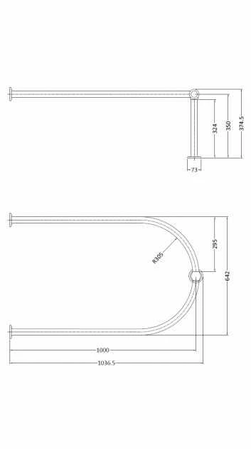 Bayswater Detta Chrome Shower Curtain Ring 2 Bayswater Detta Chrome Shower Curtain Ring - Image 2