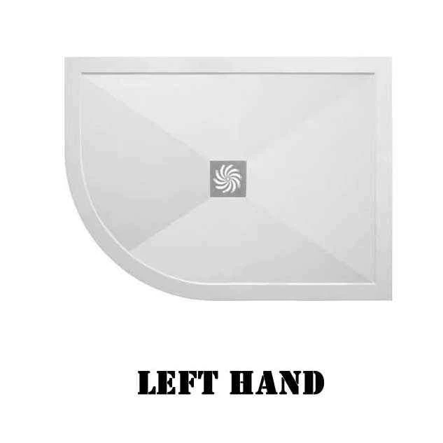 Ultra-Slim 1200 X 800mm Offset Quadrant Shower Tray - Left Hand 2 Ultra-Slim 1200 X 800mm Offset Quadrant Shower Tray - Left Hand - Image 2