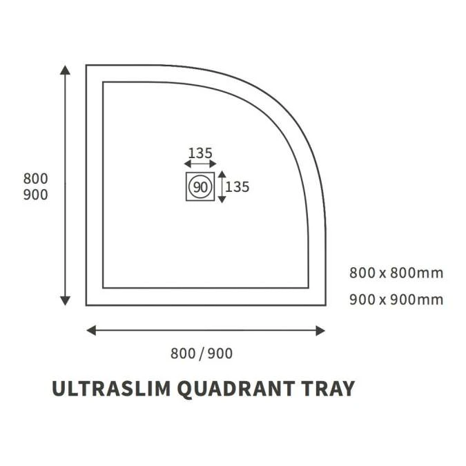 Ultra-Slim 900 X 900mm Quadrant Shower Tray 2 Ultra-Slim 900 X 900mm Quadrant Shower Tray - Image 2