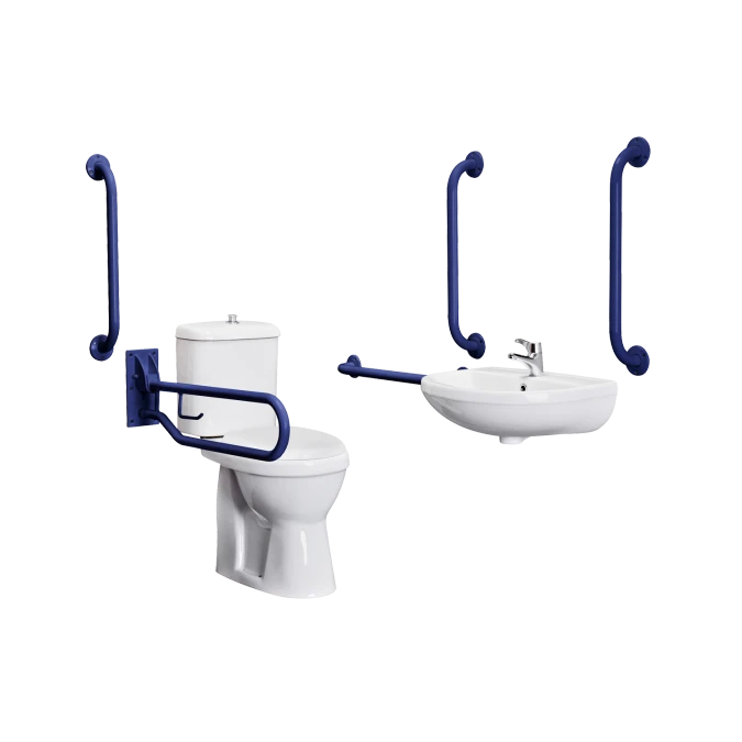 Nuie Doc M Pack - Disabled Bathroom High Toilet, Basin And Grab Rails 4 Nuie Doc M Pack - Disabled Bathroom High Toilet, Basin And Grab Rails - Image 4